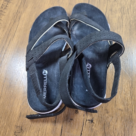 Merrell Terran Ari Convert Sports Black Suede Sandals - Picture 3 of 12